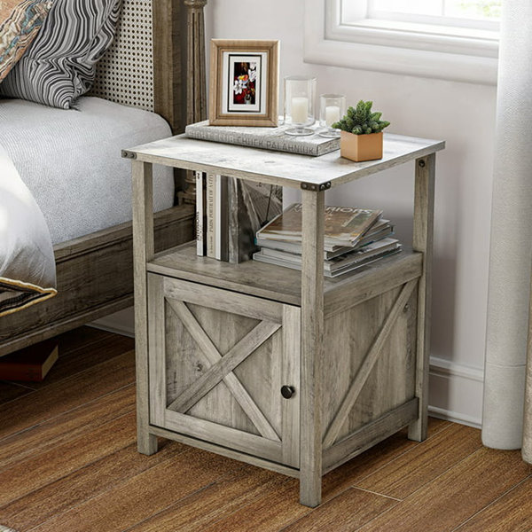 Gray deals wash nightstand